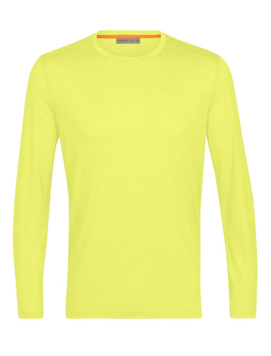 Men's Icebreaker Merino Sphere II T-Shirt Long Sleeve Shine | CA 1718FDNM